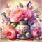 Flower Diamond Painting Kit for Adults, 5D Butterfly Diamond Art for Beginners - DIY Full Diamond Dot Gem Art Painting, Gifts,Suitable Home Wall Arts and Craft Paint Kits, 12x12Inch